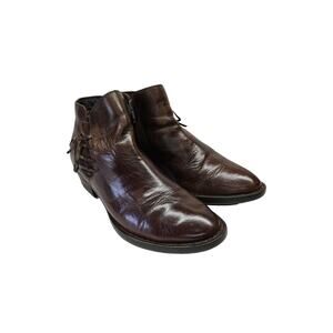 Born Womens Brown Leather Ankle Boots Size 6.5M F29506